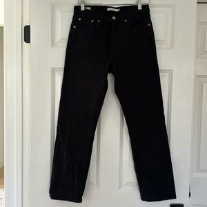 Levi’s wedgie straight leg jeans, size 27 in black